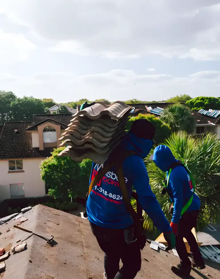 Molsbee Roofing crew at work