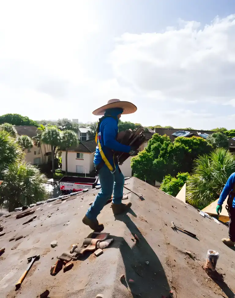 Molsbee Roofing crew at work