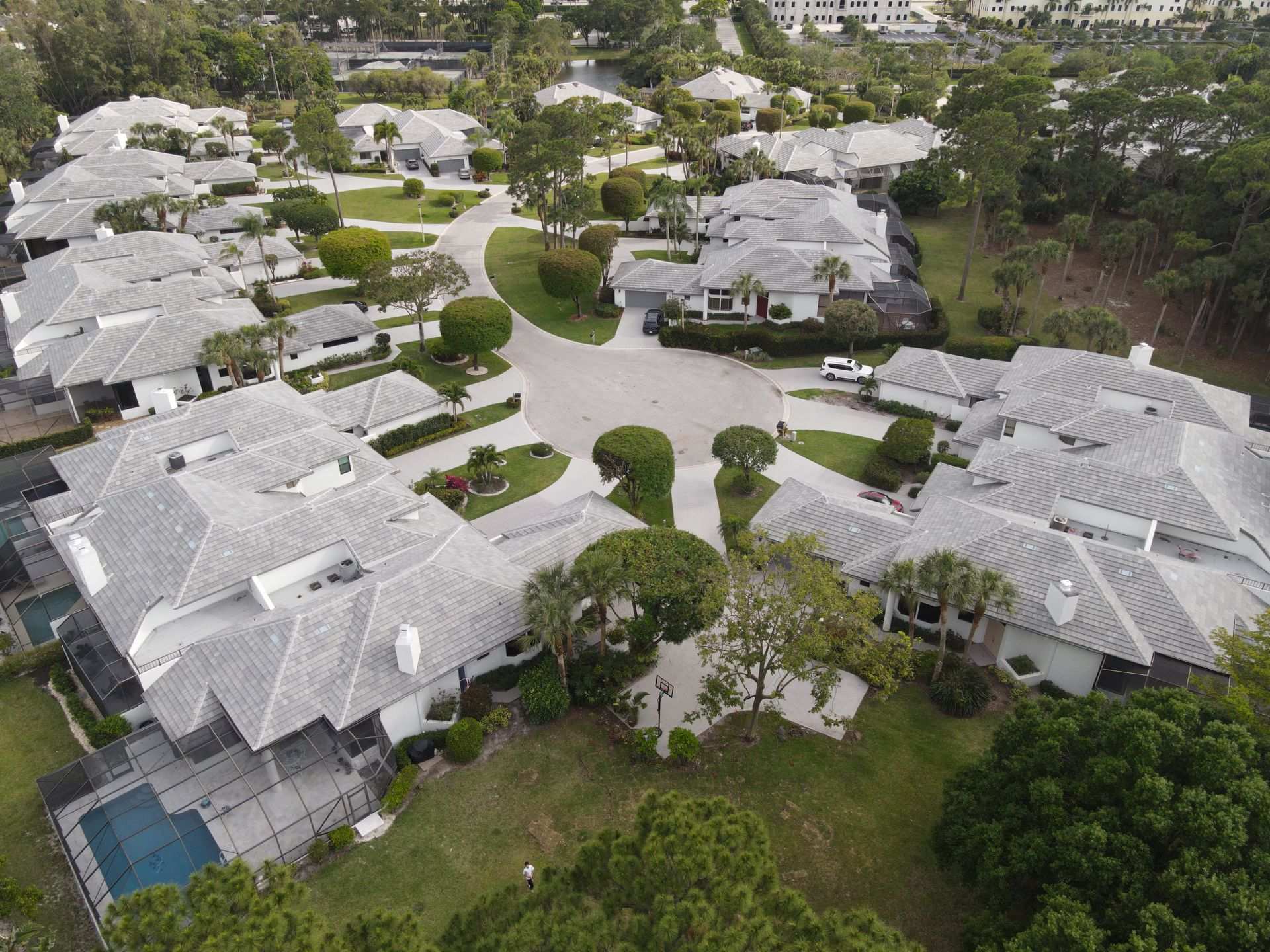 Sand Drift luxury homes aerial view