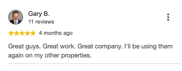 5-star Google review from Gary B.