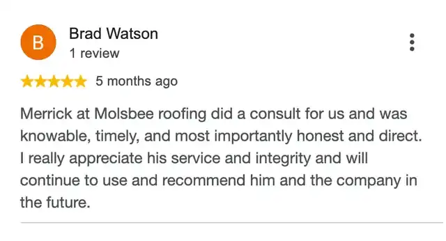 5-star Google review from Brad Watson