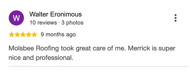 5-star Google review from Walter Eronimous