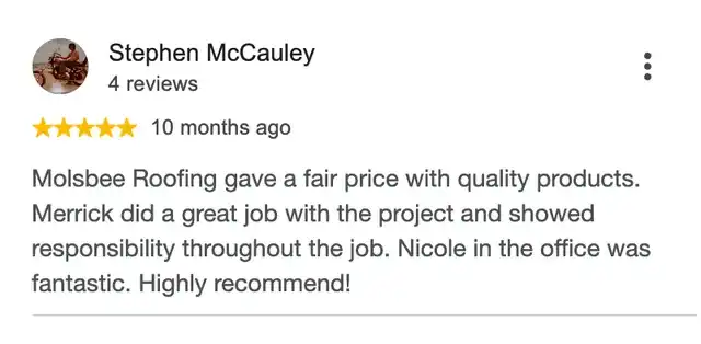 5-star Google review from Stephen McCauley