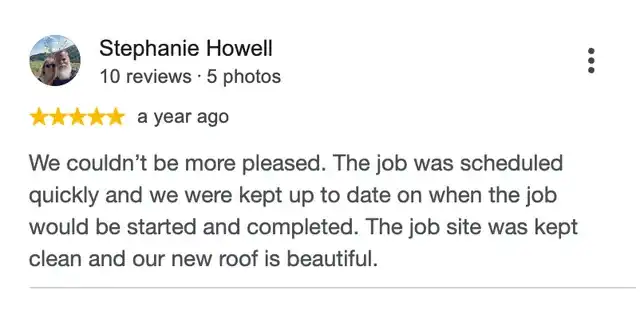 5-star Google review from Stephanie Howell